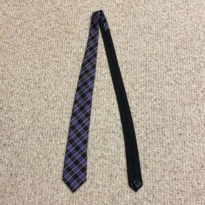Purple plaid tie